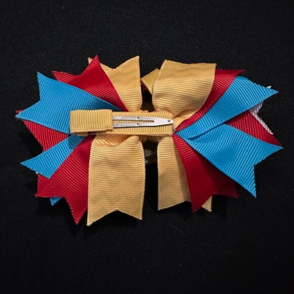 "Curious George" Bottle Cap Image Deluxe Bow 5B1822 Handmade NWT Boutique - Picture 2 of 2